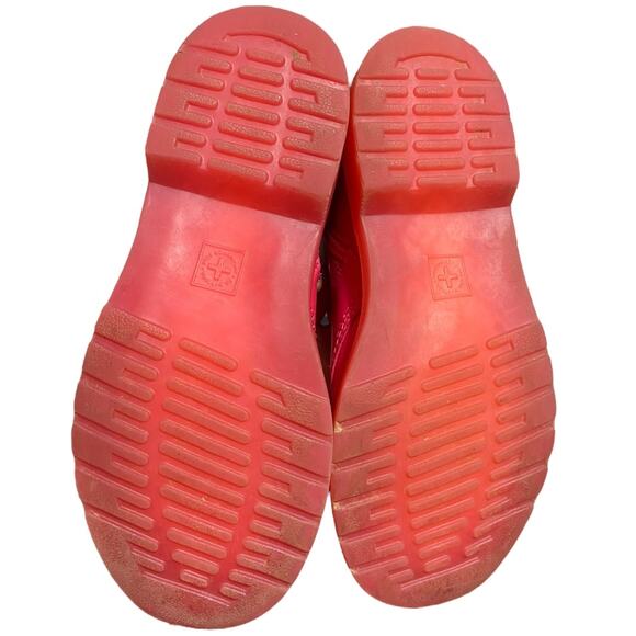 Dr Martens Delaney HOT PINK high top boots Youth size 3 - Picture 7 of 9